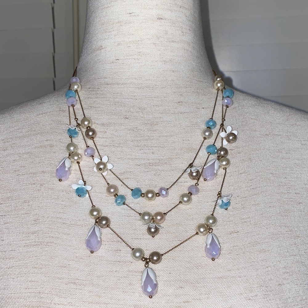 Multi-Layered Pearl and Bead Necklace